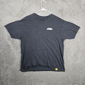 KTM Ready to Race T Shirt Mens XL Black Cotton‎ Short Sleeve Casual